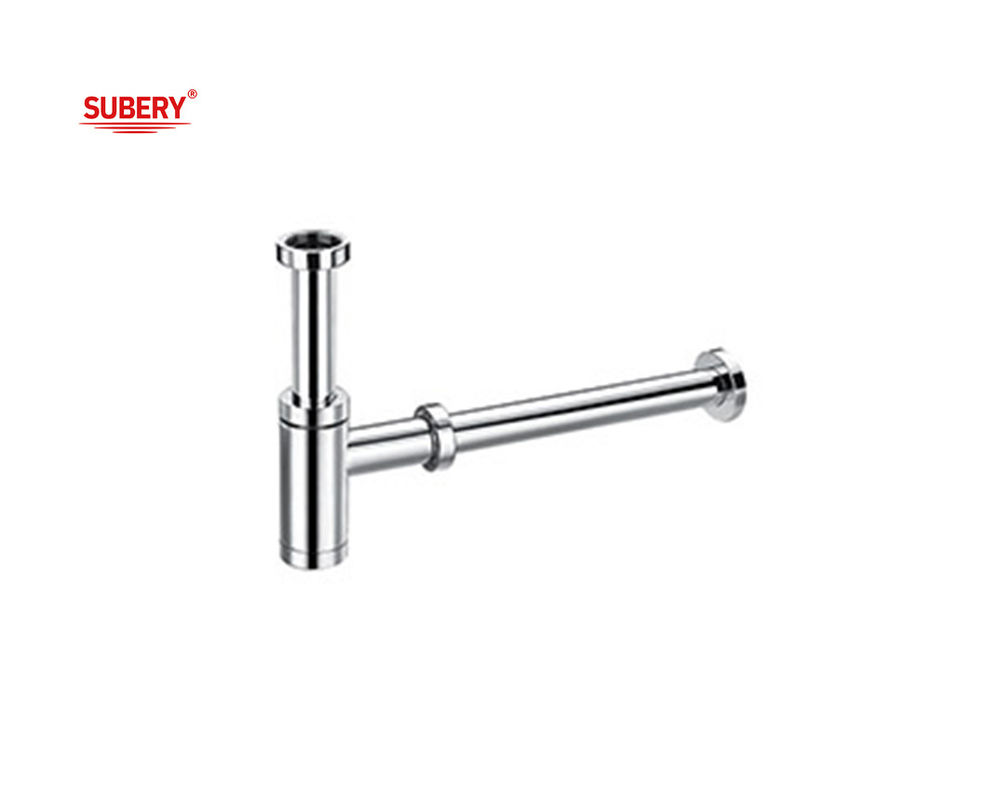 Tuyau de piège de bouteille en laiton pour lavabo pour toilettes, drainage de lavabo pour siphon, salle de bain, tuyau de piège pour lavabo, chrome OEM