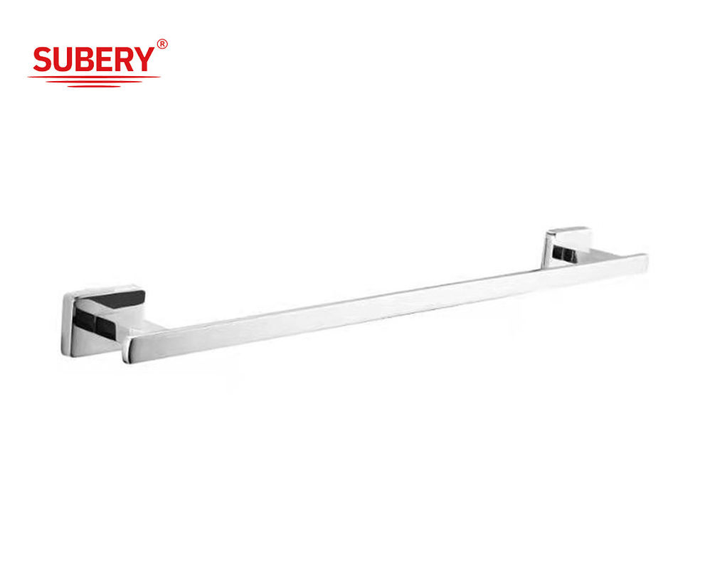 Porte-serviettes en zinc pour salle de bain de haute qualité couleur chrome OEM forme rectangulaire ODM