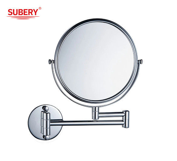Salle de bains classique moderne en laiton rond miroir simple 8 &quot; monté sur le mur sans projet d'hôtel Led
