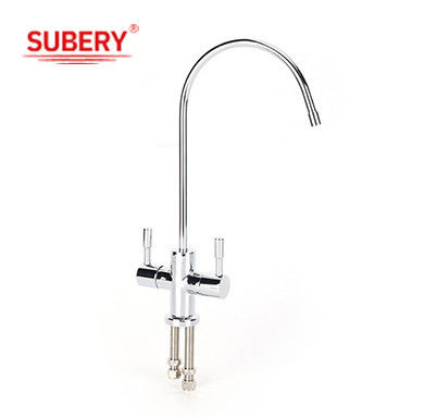 robinet de cuisine robinet d'eau potable robinet en acier inoxydable 304 brossé double double manche robinet pour purificateur d'eau de cuisine