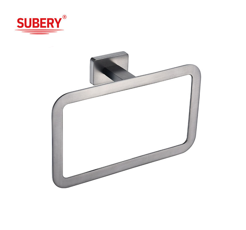 Zinc mur monté accessoires de salle de bain porte-anneaux pour serviettes rectangulaire rectangle conception OEM ODM classique