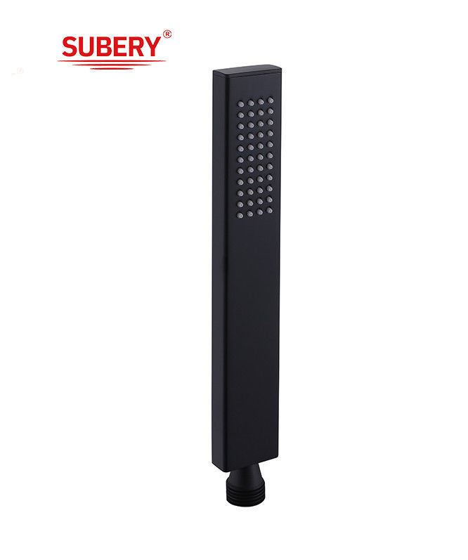 Microphone en laiton douche à main douche à main pour la colonne de douche salle de bain noire matuse buse de silicium facile à nettoyer carré OEM