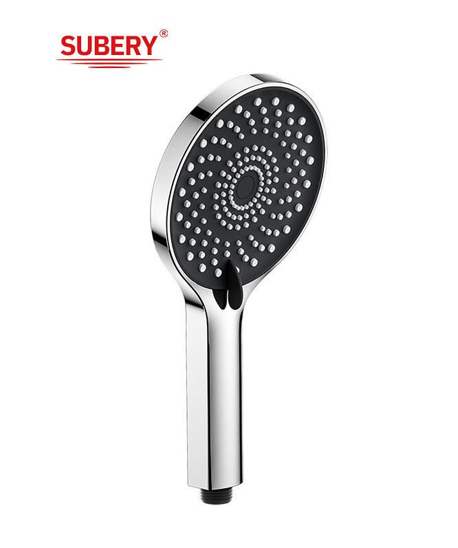 ABS 3 fonction douche à main douche à main pour la colonne de douche salle de bain chrome nouvelle buse en silicium liquide ronde facile à nettoyer OEM